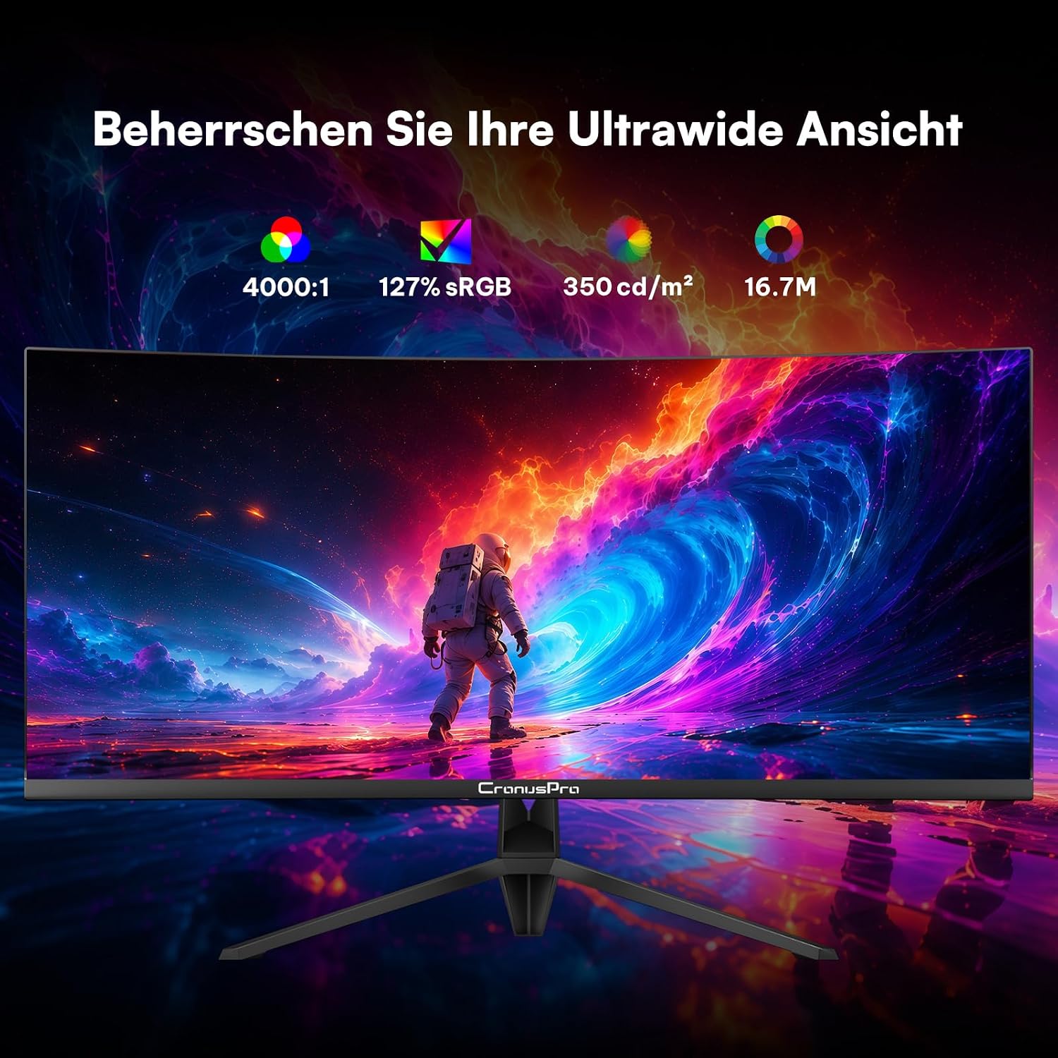 34 Zoll Ultrawide Curved Gaming Monitor, 165Hz, 1ms MPRT, UWQHD