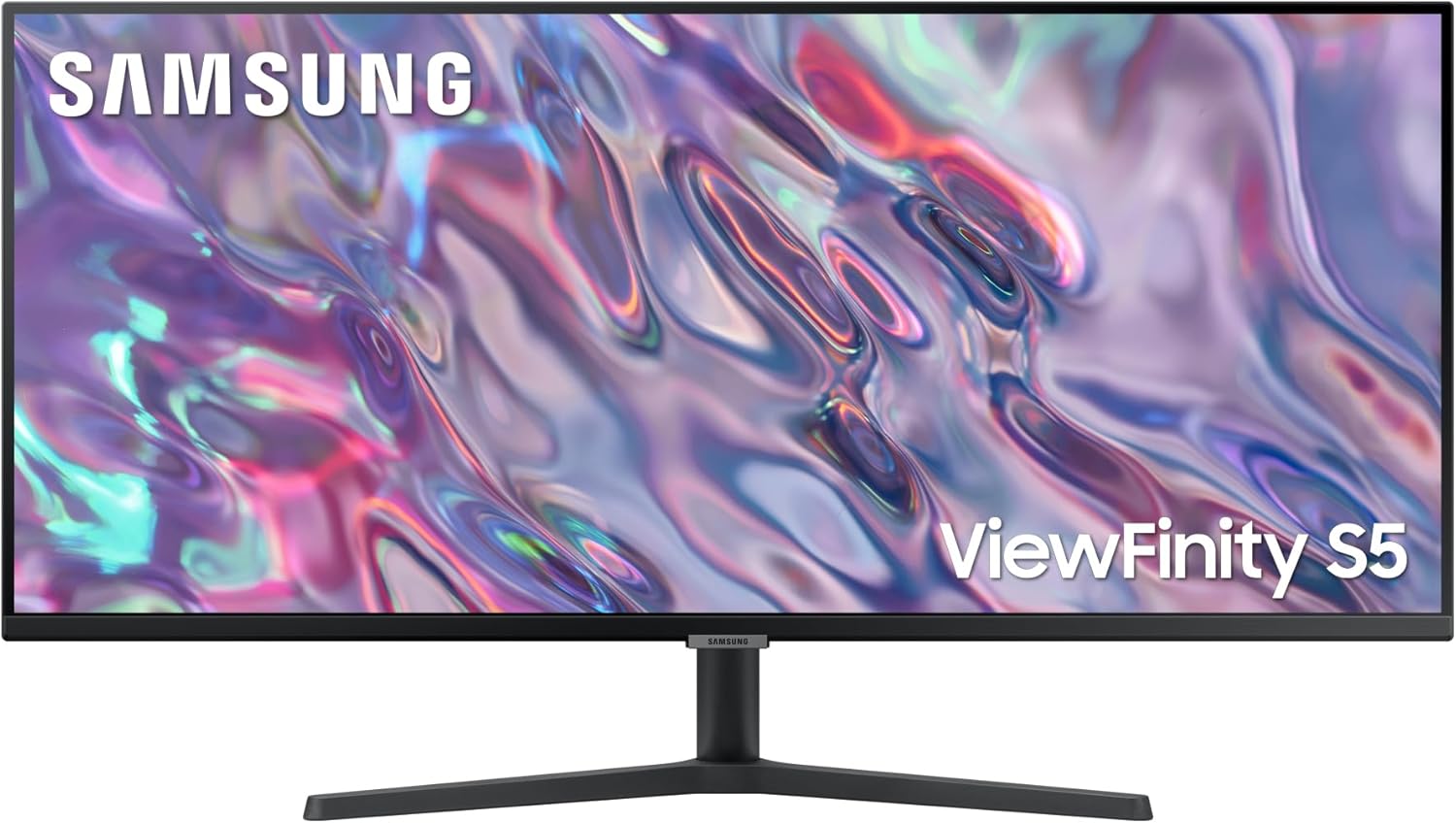 Samsung ViewFinity S50C Monitor S34C500GAU, 34 Zoll, VA-Panel, Ultra WQHD Auflösung, Eco Saving Plus, AMD Freesync, HDR10, 5 ms Reaktionszeit, Bildwiederholrate 100 Hz, Schwarz