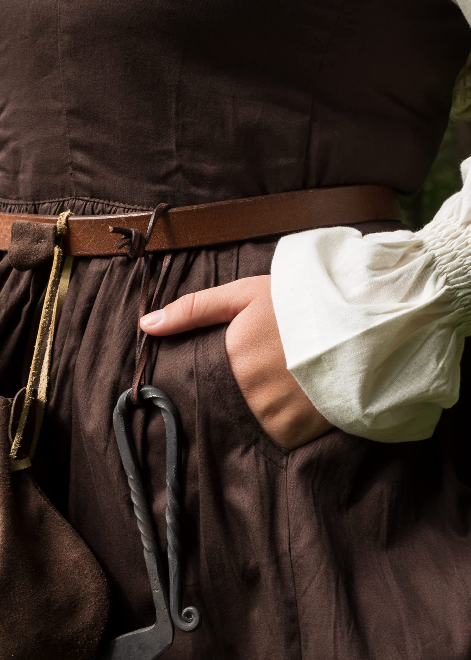 Battle-Merchant - Ärmelloses Mittelalter Kleid Lene für Damen - mit Taschen - Trägerkleid Bauernkleid Überkleid Mieder - Baumwolle