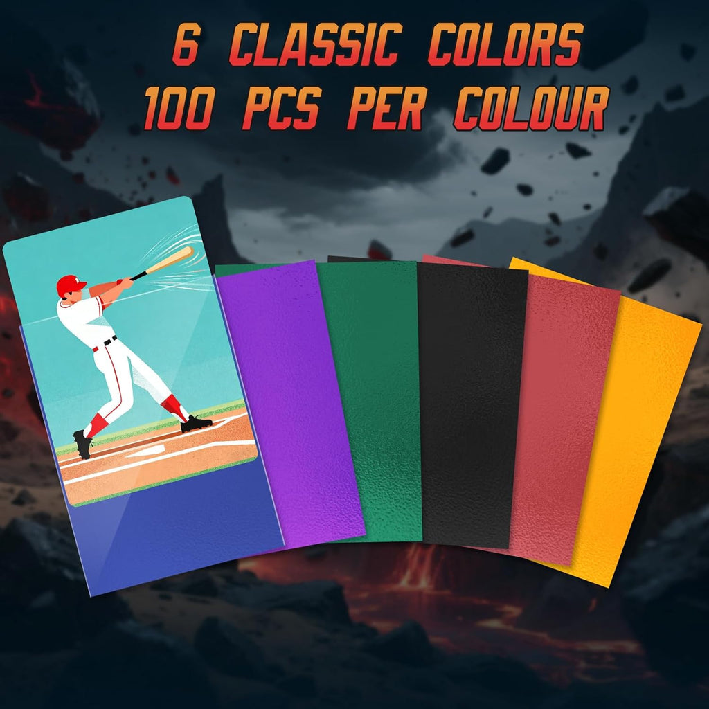 600ct Sammelkartenhülle Perfekte Passform MTG Kartenhüllen Sportkartenschutz für Fotokarte, Standard TCG Karten Sleeve Fit für Magic Baseball Card 66 * 91 mm (600)