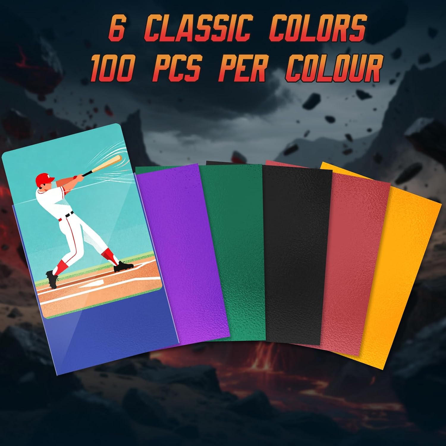 600ct Sammelkartenhülle Perfekte Passform MTG Kartenhüllen Sportkartenschutz für Fotokarte, Standard TCG Karten Sleeve Fit für Magic Baseball Card 66 * 91 mm (600)