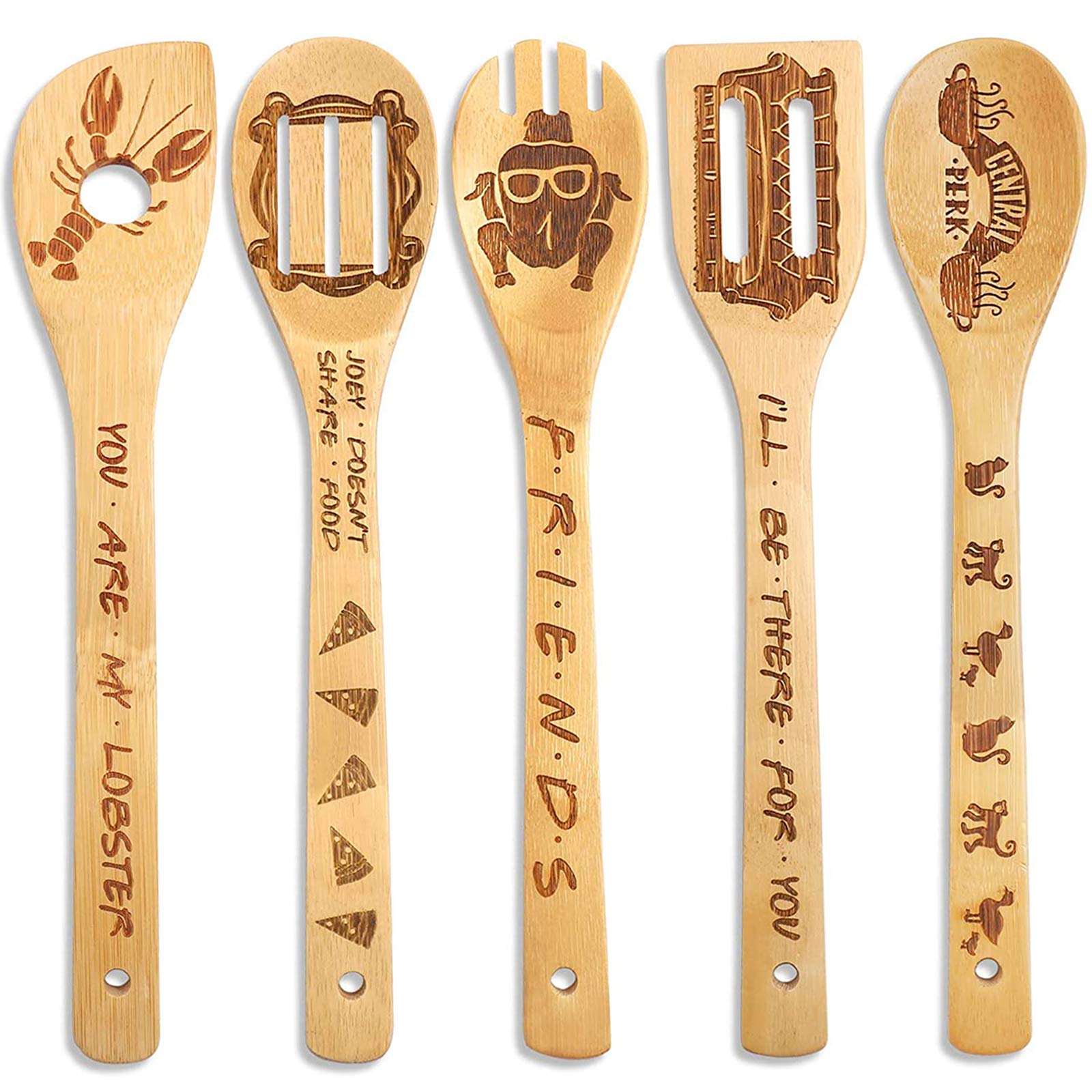 Engraved Wooden Spoon Set of 5 – Funny Harry Gifts Cooking Spoons, Kitchen Utensils for Cooking, Housewarming Gift, Harry Christmas Gifts for Women or Men (Kitchen/Decor)