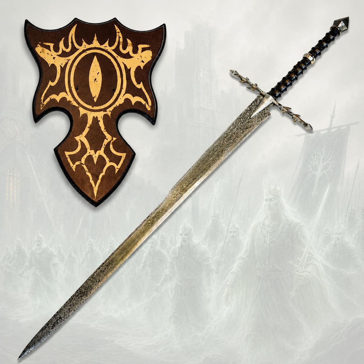 Der Herr der Ringe - LOTR Schwert, Filmschwert, echt, aus Stahl, Der Hobbit, Zauberer Merch, Aragorn Sword, Deko für Sammler und als Geschenk