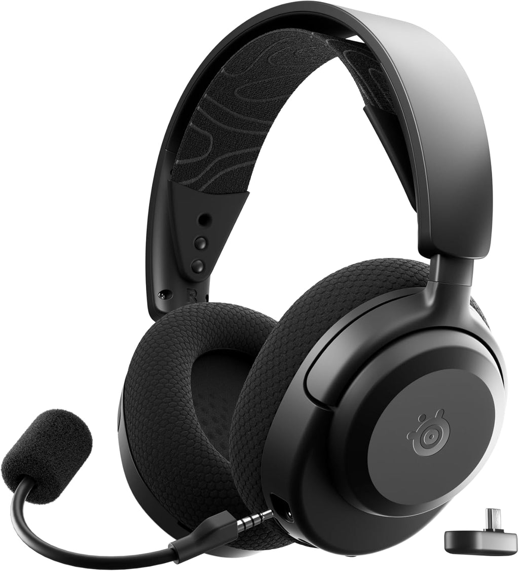 SteelSeries Arctis Nova 3P Wireless - PS5 Headset & PC Gaming Headset – App-Steuerung – 40 Std. Akku – Neodym-Magnet-Treiber – 2,4 GHz/Bluetooth – Abnehmbares Mikrofon – Für PS5, PC, Switch - Schwarz