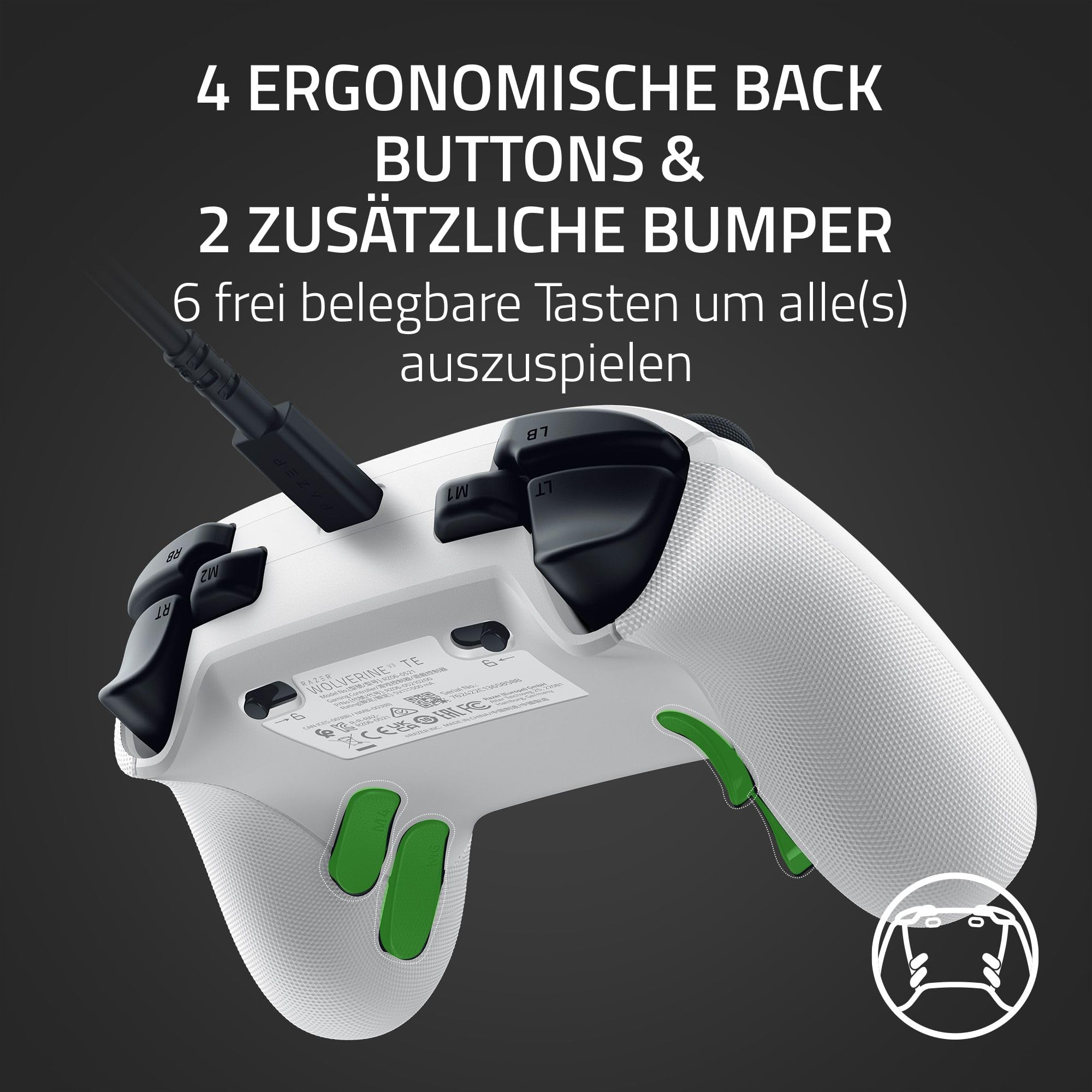 Razer Wolverine V3 Pro - Kabelloser Esports Controller für Xbox & PC (HyperSpeed Wireless, Mecha Tactile Action Buttons, Anti-Drift Hall Effect Analog Sticks, haptische Vibrationen) Schwarz