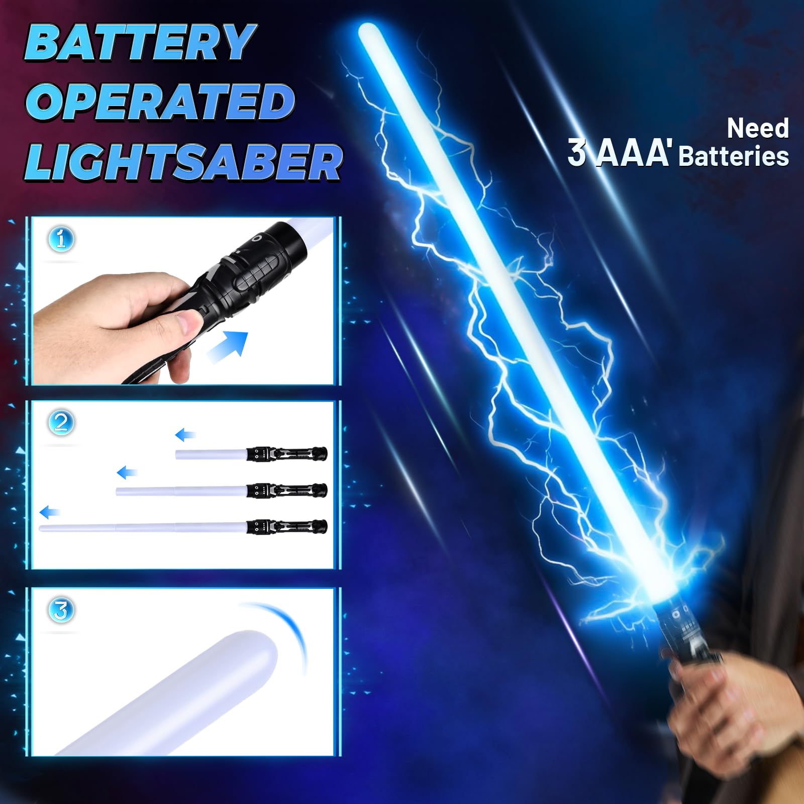 jedi-Kostüm Herren, jedi-Robe Herren Set jedis-Outfit Erwachsene jedis-Kleidung Erwachsene mit Blau Lightsaber, Kapuzenumhang und Mittelalter Tunika für Halloween, Karneval