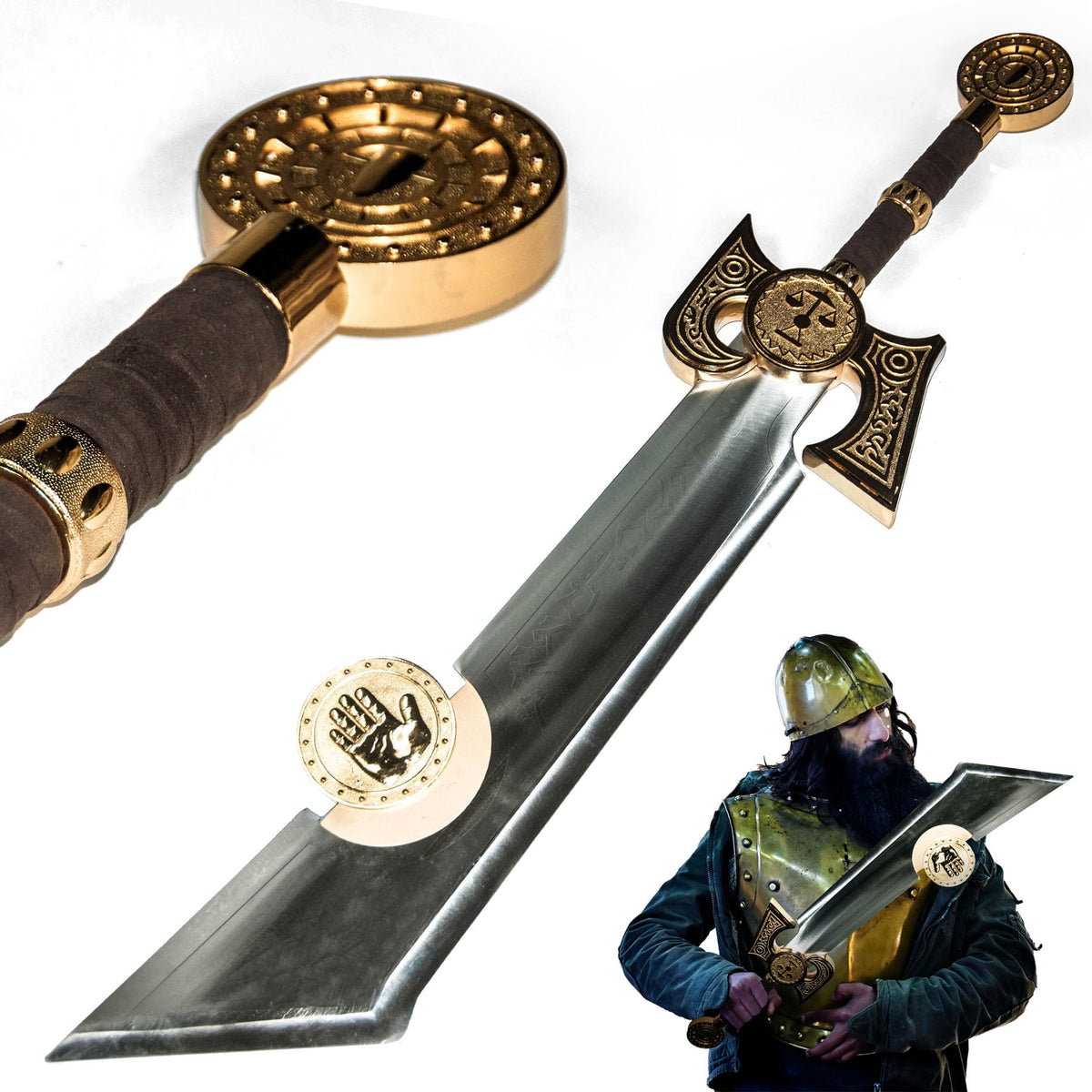 Swords and more Frostmourne Schwert Replik, Lich King Frostmourne Schwert Replikat 106 cm, World of Warcraft, Gaming Deko, Schwert aus Metall für Wow Cosplay, Deko Schwert & Gamer Geschenk