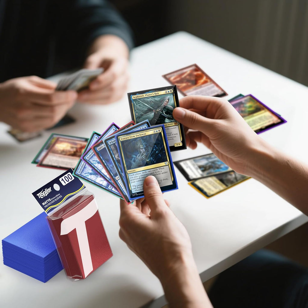 600ct Sammelkartenhülle Perfekte Passform MTG Kartenhüllen Sportkartenschutz für Fotokarte, Standard TCG Karten Sleeve Fit für Magic Baseball Card 66 * 91 mm (600)