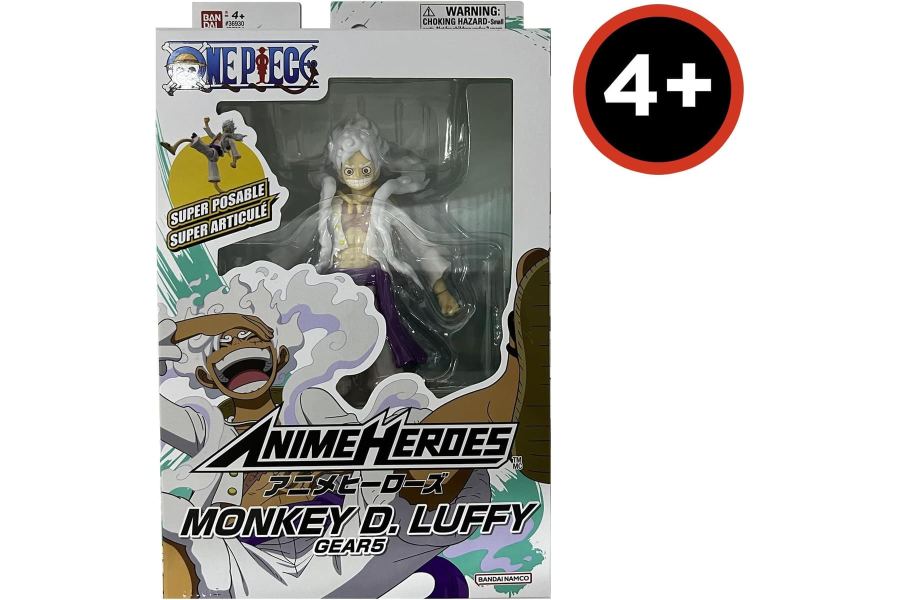 BANDAI – Anime Heroes – One Piece Figur – Lorenor Zorro 17 cm Three Sword Style – Offizielle Lizenz One Piece – Bewegliche Manga Figur Zorro 3 Schwerter – Spielzeug für Kinder ab 4 Jahren – 37052