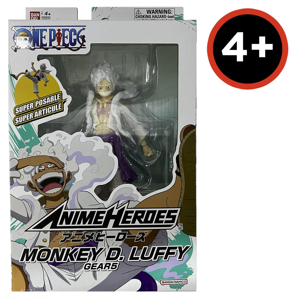 BANDAI – Anime Heroes – One Piece Figur – Lorenor Zorro 17 cm Three Sword Style – Offizielle Lizenz One Piece – Bewegliche Manga Figur Zorro 3 Schwerter – Spielzeug für Kinder ab 4 Jahren – 37052