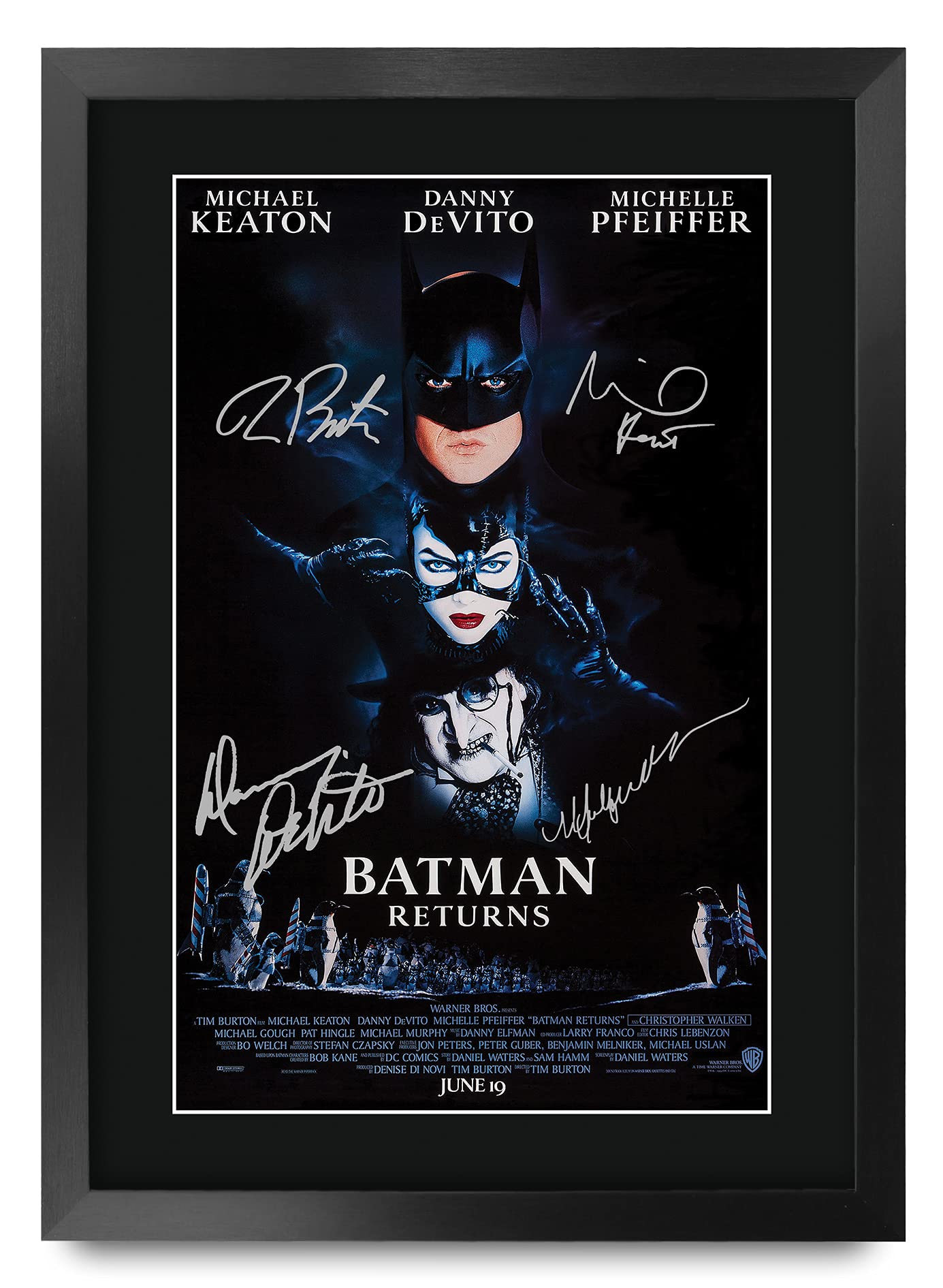 HWC Trading A3 FR The Batman Movie Poster Collection The Cast Signed Gift Printed Autograph Film Gifts Print Photo Picture Display