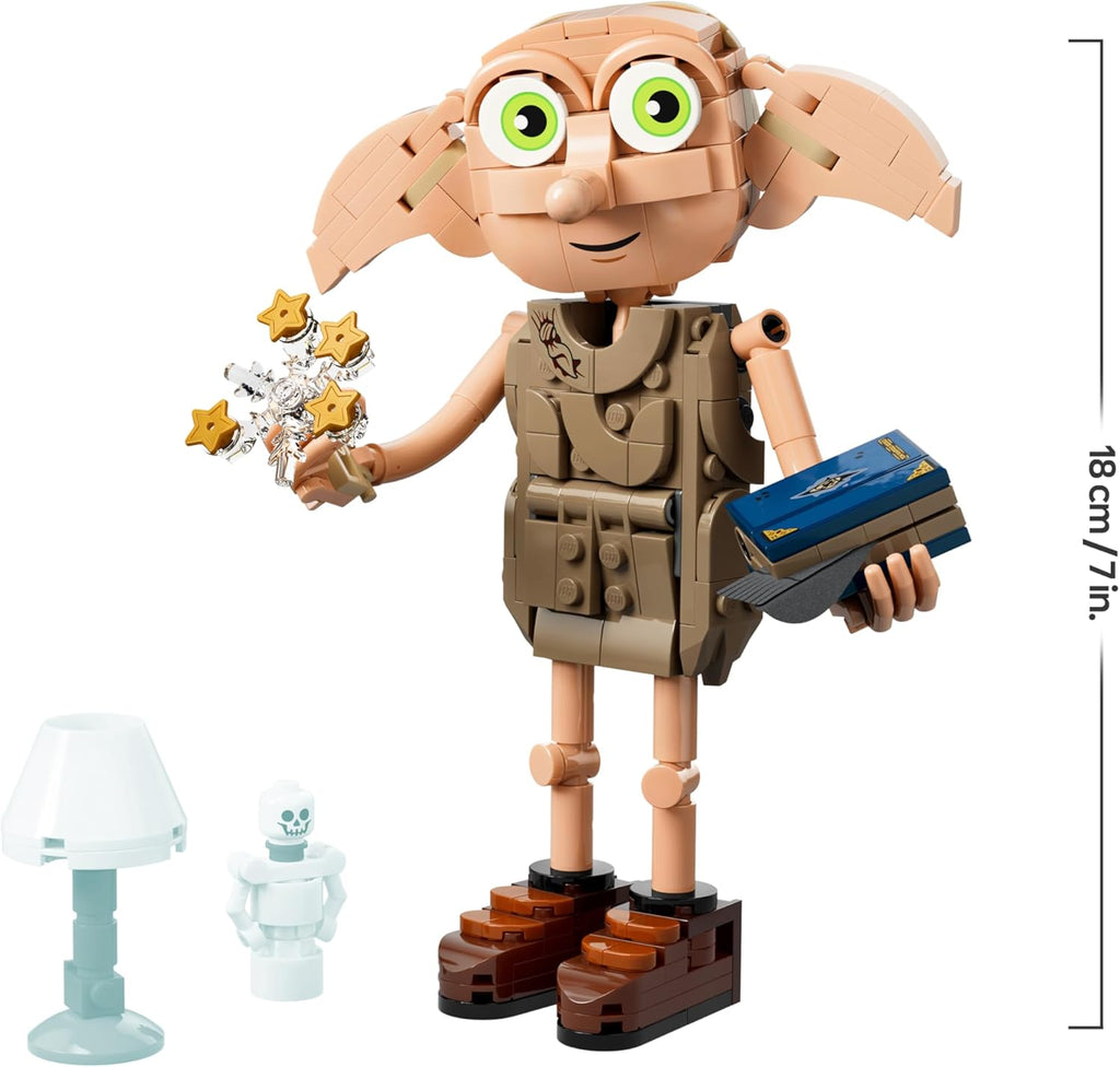 LEGO Harry Potter Dobby the Free Elf Toy - Model Convertible into a Kreacher Figure - DIY Kids' Room Decor - Gift for Girls, Boys, and Fans Ages 8+ - 76469