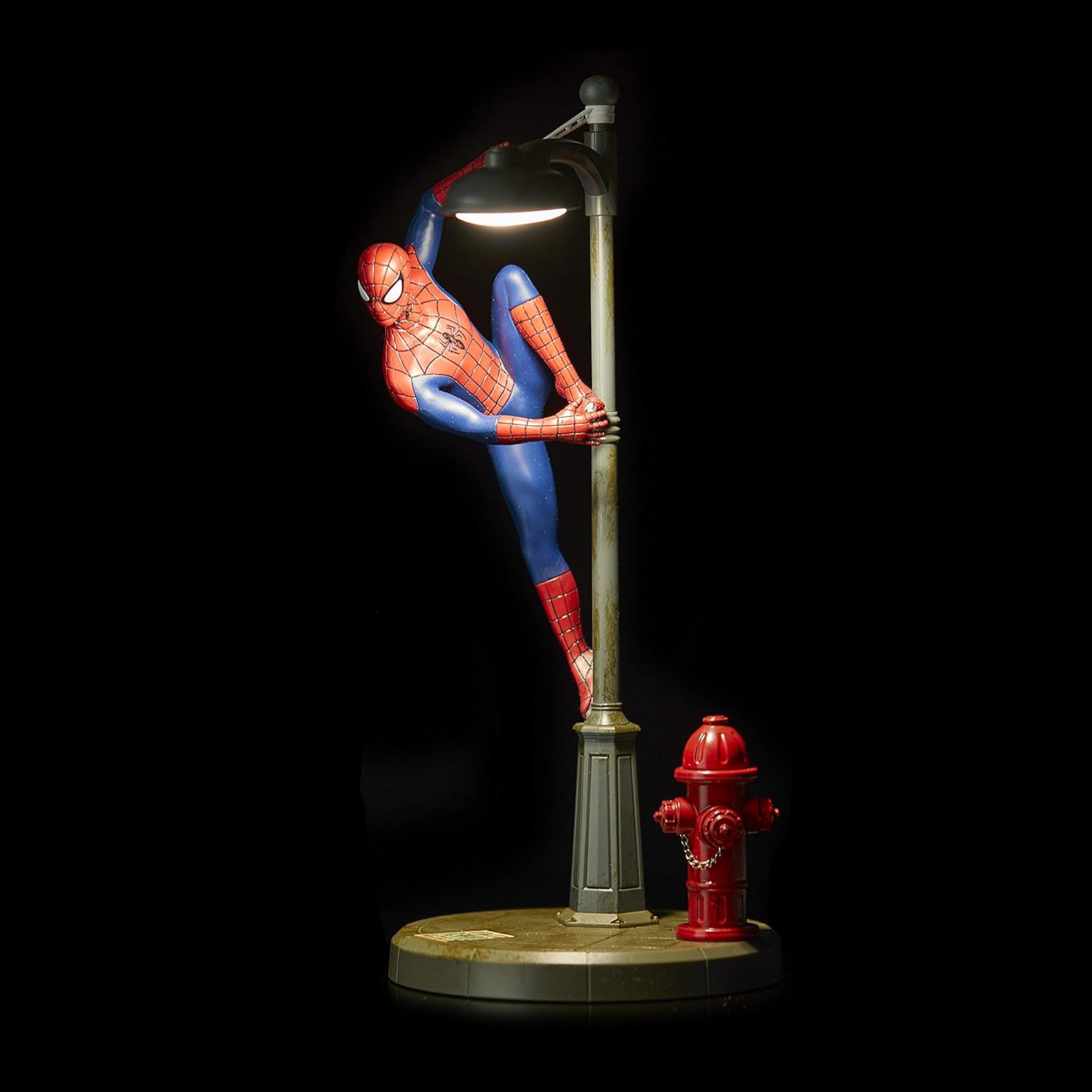 Spider-Man Tischlampe - Offiziell lizenziertes Disney-Tischlicht, Marvel-Strassenbeleuchtung Spider-Man-Spotlight, Geschenk für Multiverse-Fans
