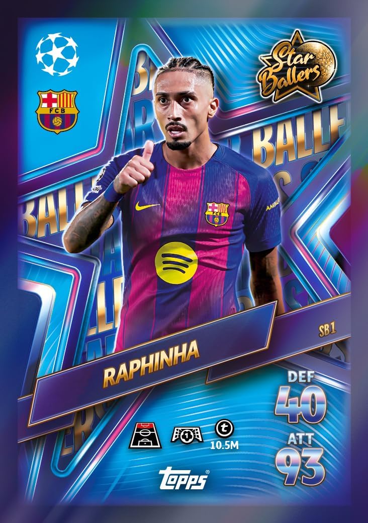 Topps UCC Match Attax 2025/26 - Update Eco Pack #2 - Star Ballers - enthält 41 Cards, darunter 16 Exklusive Star-Baller-Cards und eine Supreme Talent LE