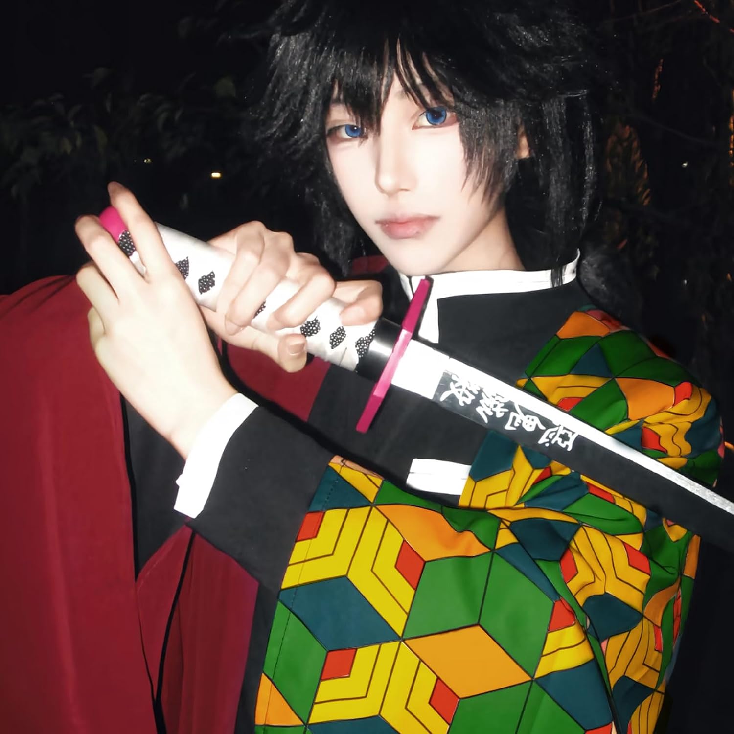 Bocguy Anime Cosplay, Giyuu/Shinobu/Mitsuri/Muichirou/Tanjiro/Nezuko/Zenitsu Anime Kostüm Erwachsene, Animecharakter Kimono Uniform für Karneval Halloween Cosplayparty AnimeConventions