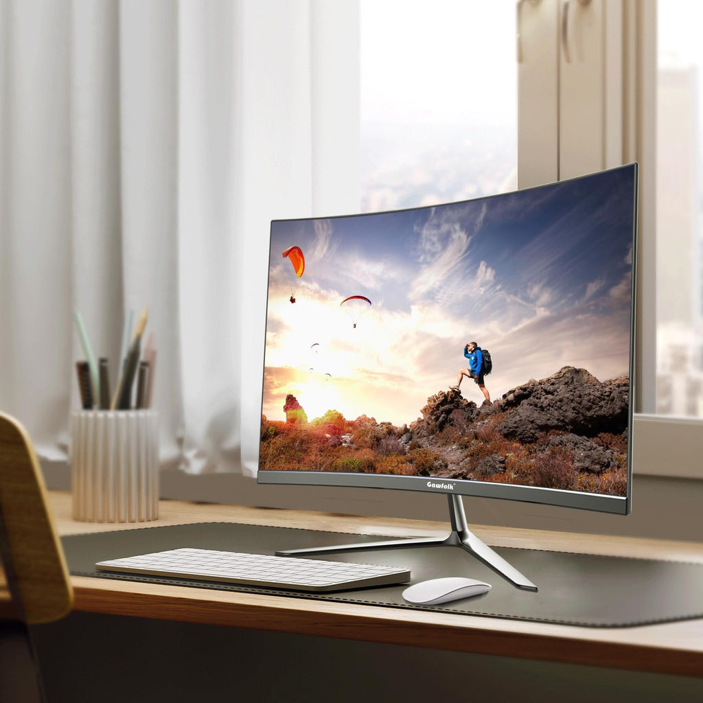 Gawfolk UltraWide Monitor 34 Zoll IPS, Gaming PC Bildschirm 120Hz DFHD(2560×1080P), 21:9 Rahmenloses Computerbildschirm mit FreeSync, HDMI, DisplayPort, VESA 75 * 75mm, Schwarz