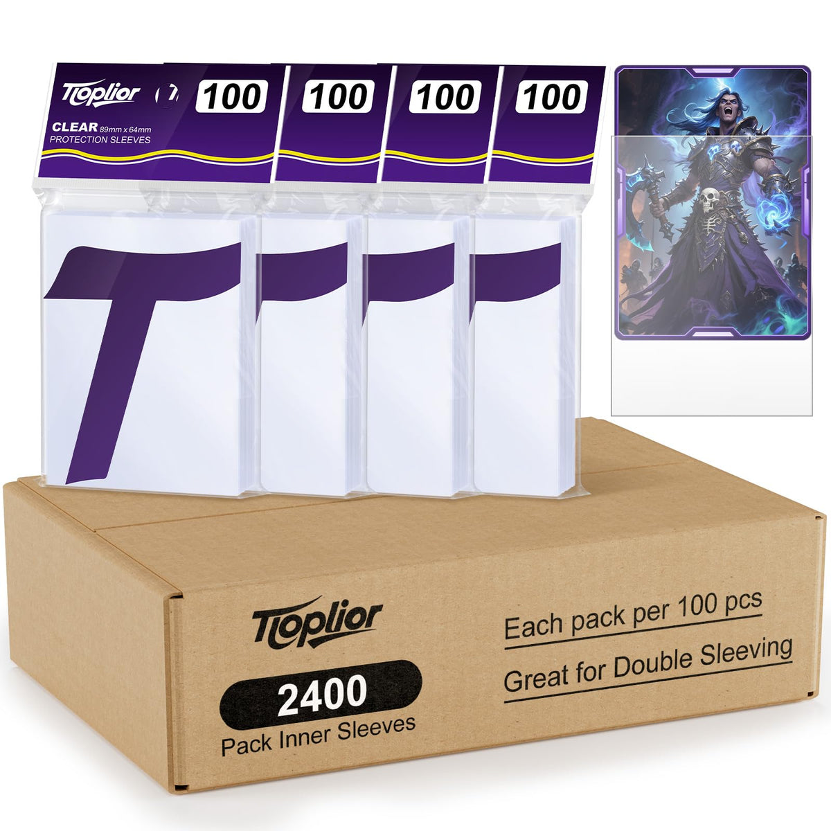 600ct Sammelkartenhülle Perfekte Passform MTG Kartenhüllen Sportkartenschutz für Fotokarte, Standard TCG Karten Sleeve Fit für Magic Baseball Card 66 * 91 mm (600)