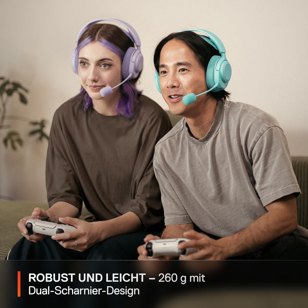 SteelSeries Arctis Nova 3P Wireless - PS5 Headset & PC Gaming Headset – App-Steuerung – 40 Std. Akku – Neodym-Magnet-Treiber – 2,4 GHz/Bluetooth – Abnehmbares Mikrofon – Für PS5, PC, Switch - Schwarz