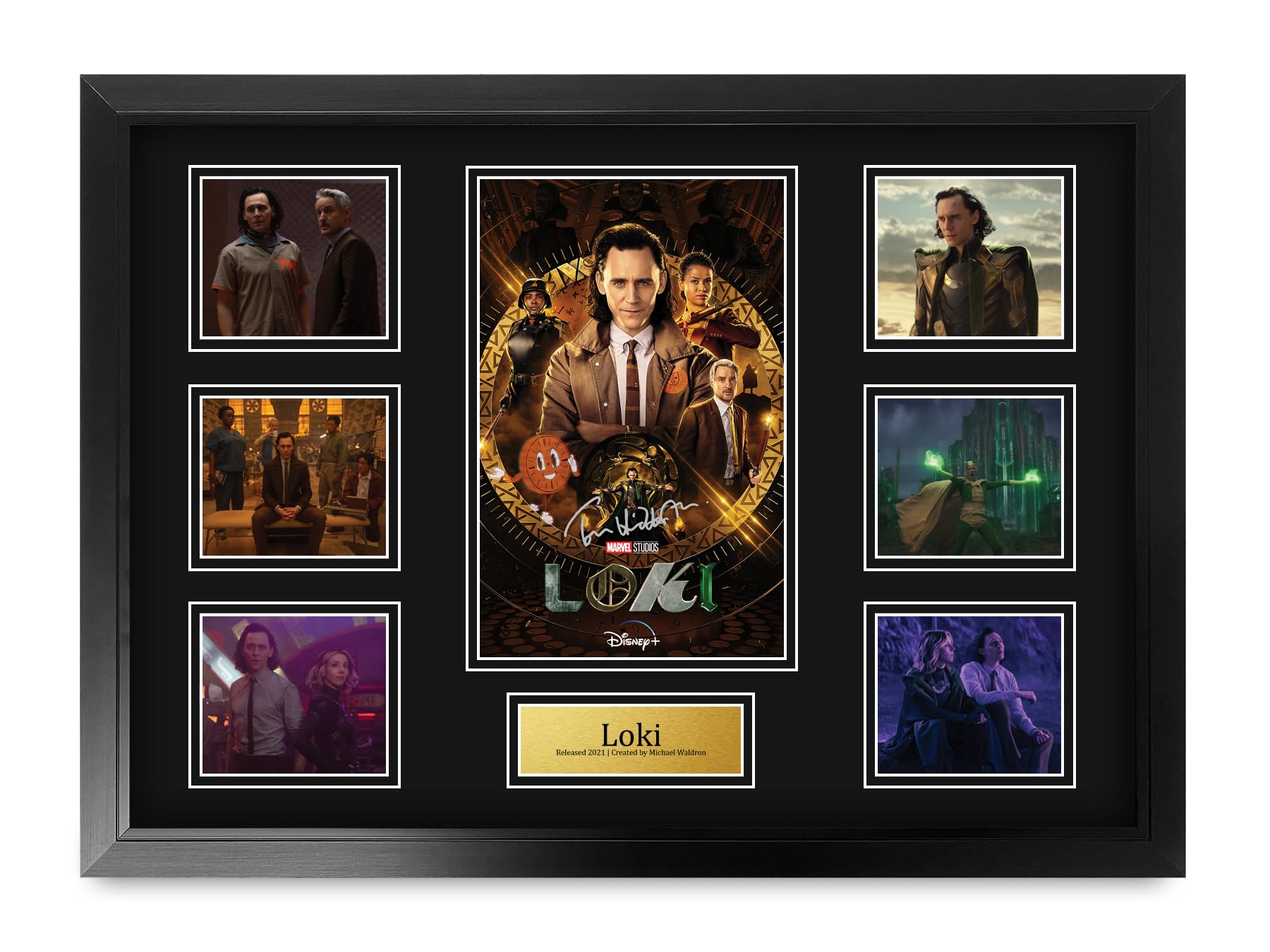HWC Trading Loki Gifts Printed Signed Autograph Photo for TV Memorabilia Fans - A3 Framed