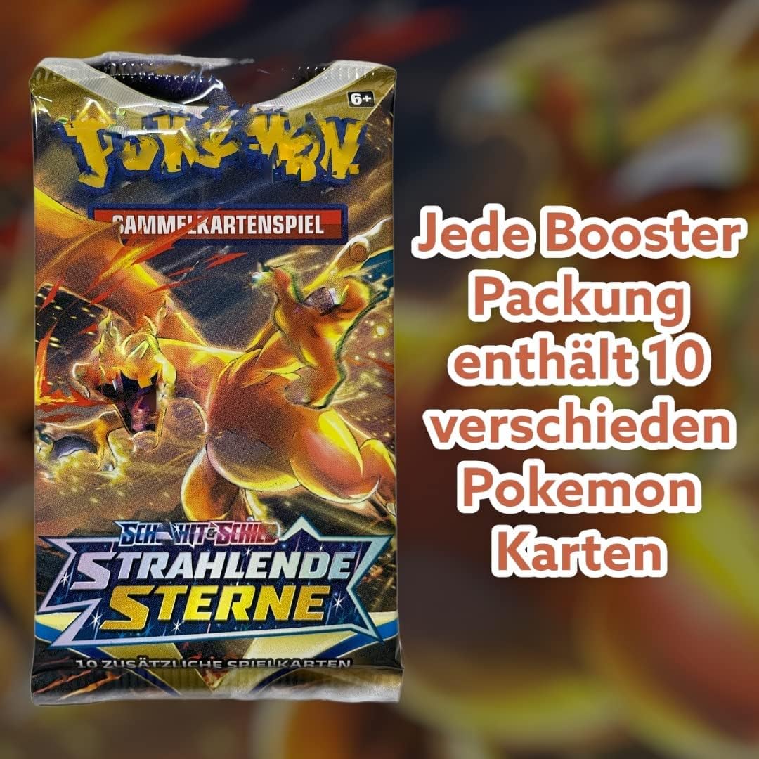 Heartforcards Shipping Protection compatible with Booster Packs + 3 PKM German Packs Original Mystery Trading Cards