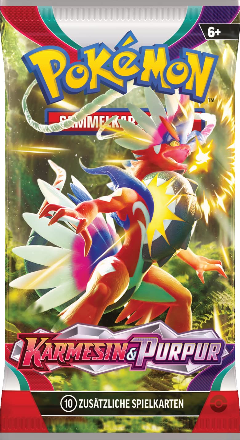 Pokémon-Sammelkartenspiel: Top-Trainer-Box Karmesin & Purpur (Koraidon) (9 Boosterpacks & Premium-Zubehör)