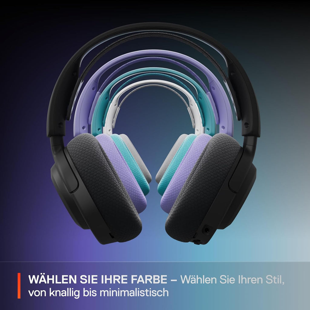 SteelSeries Arctis Nova 3P Wireless - PS5 Headset & PC Gaming Headset – App-Steuerung – 40 Std. Akku – Neodym-Magnet-Treiber – 2,4 GHz/Bluetooth – Abnehmbares Mikrofon – Für PS5, PC, Switch - Schwarz