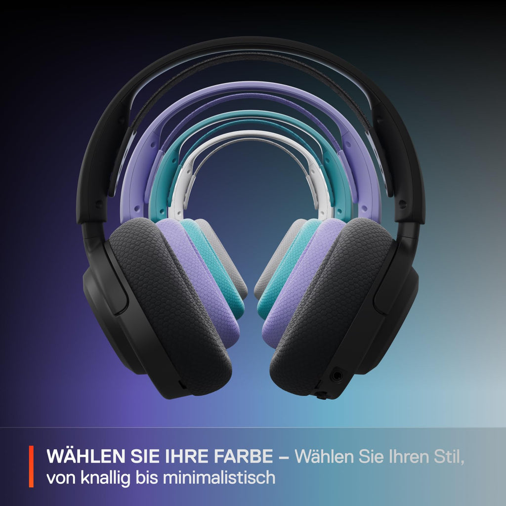 SteelSeries Arctis Nova 3P Wireless - PS5 Headset & PC Gaming Headset – App-Steuerung – 40 Std. Akku – Neodym-Magnet-Treiber – 2,4 GHz/Bluetooth – Abnehmbares Mikrofon – Für PS5, PC, Switch - Schwarz