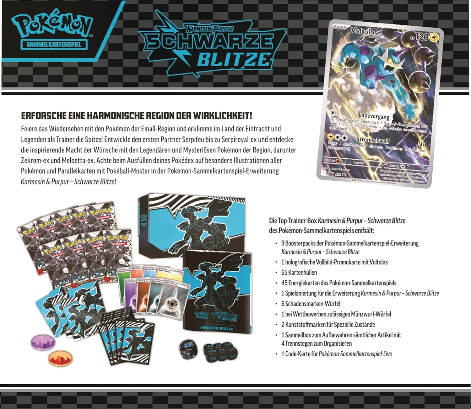 Pokemon Mega Entwicklungen Dunkelnacht – Top Trainer Box TTB - Deutsch NEU & OVP und BB-Toy-Trades-Toploader