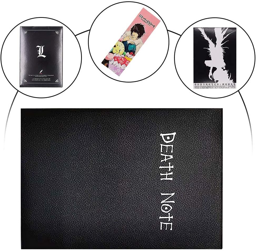 Death Note-Notizbuch mit Federstift, Mode-Anime-Thema Death Note-Cosplay-Notizbuch, Kann als Tagebuch und Notizbuch verwendet werden…