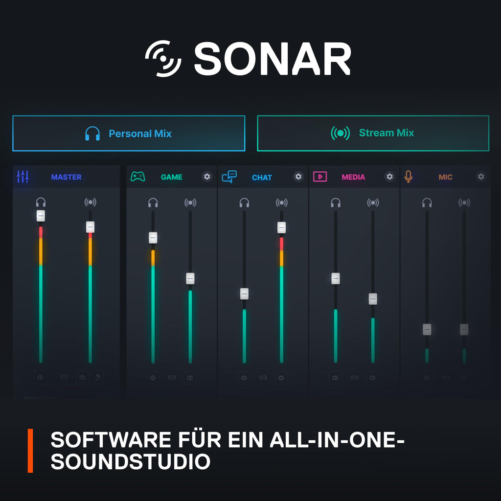 SteelSeries Alias Pro Kit – XLR-Mikrofon + Stream-Mixer – 3 Mal größere Kapsel fürs Gaming, Streaming und Podcasting – USB/XLR-Schnittstelle – Benutzerdefinierte Steuerung – RGB – Einzel- oder Dual-PC