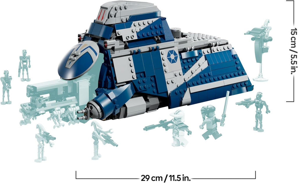 LEGO Star Wars: The Clone Wars Separatist MTT in the Battle of Felucia - Toy with Lightsaber - Kids' Gift for Boys and Girls - Model Building for Display and Collecting - 75435