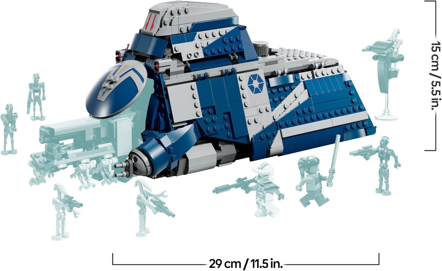 LEGO Star Wars: The Clone Wars Separatist MTT in the Battle of Felucia - Toy with Lightsaber - Kids' Gift for Boys and Girls - Model Building for Display and Collecting - 75435