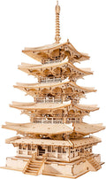 Rolife Modellbau Fünfstöckige Pagode 3D Puzzles für Erwachsene Modellbausatz Erwachsene Japanische Holz Puzzle Holzmodelle Japanische Deko Kreatives Geschenk