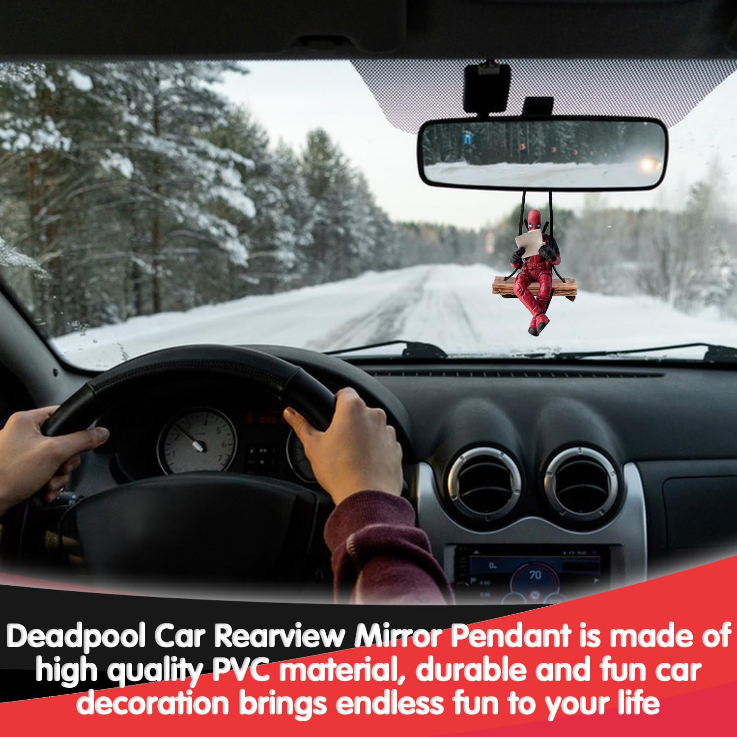 Auto Deko Innenspiegel Anhänger, 2 Stück Auto Deko, Anime Rückspiegel Dekoration, Ornament, Anime Car Au-to Interior Decoration Accessories
