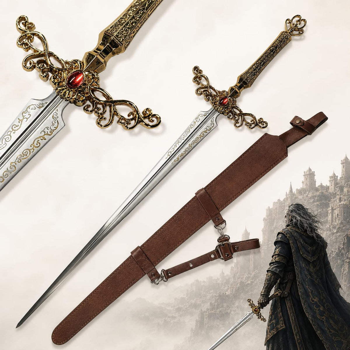 Elden Ring Schwert & Katana Repliken | Gamer Sword | Sammlerschwert & Cosplay Gamer Merch Zubehör Spiel | Fans und Cosplay