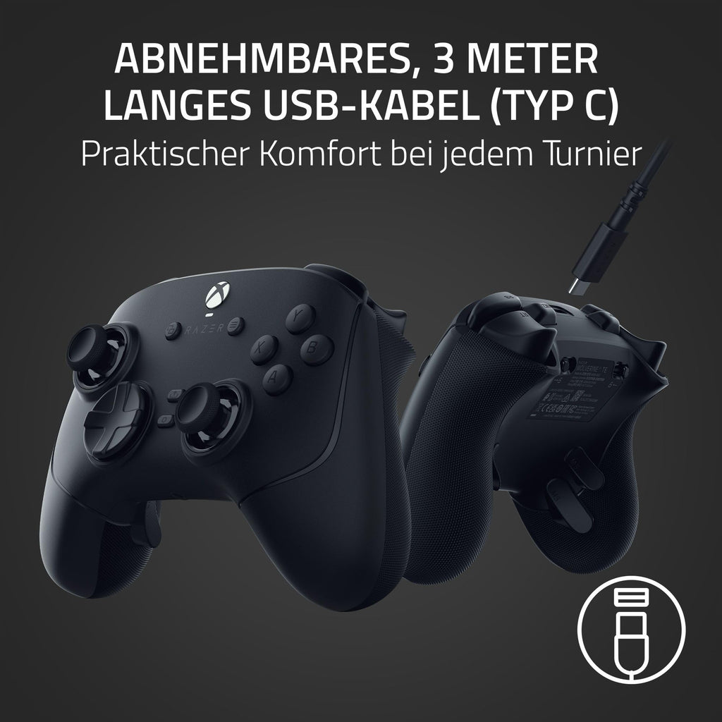 Razer Wolverine V3 Pro - Kabelloser Esports Controller für Xbox & PC (HyperSpeed Wireless, Mecha Tactile Action Buttons, Anti-Drift Hall Effect Analog Sticks, haptische Vibrationen) Schwarz
