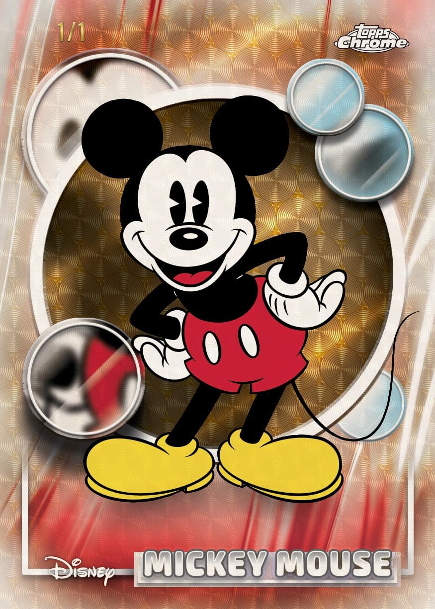 Topps 2026 Chrome® Disney - Value Box (4 Karten pro Packung, 8 Packungen pro Box Finde 2 exklusive Raywave-Parallelen im Inneren!)