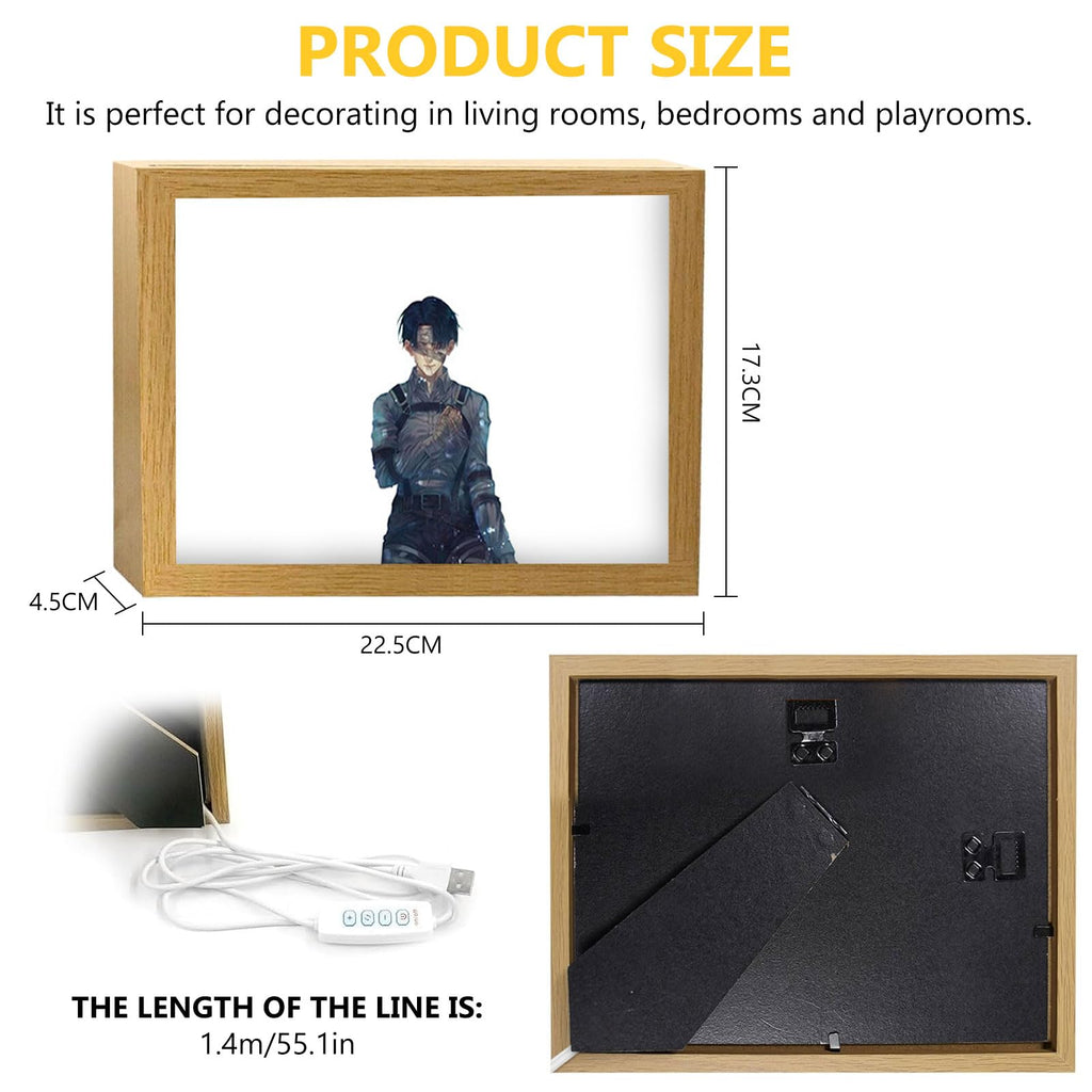 Bocguy Japanischer Anime Juju inspirierte beleuchtete Gemälde, LED Wandkunst Dekor,Jujutsu Kaisen Manga, LED Desktop-Rahmen für Heimdekoration,Kreatives Schlafzimmer und Geschenk