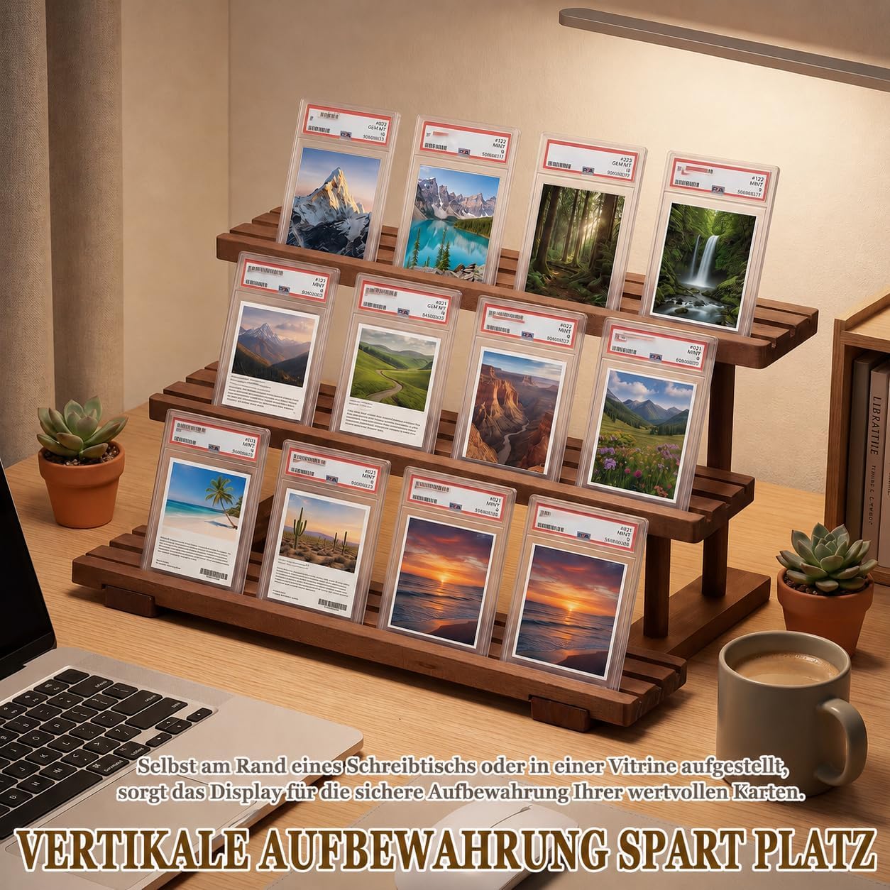 Kartenständer für Sammelkarten, 3-stöckiger Karten Display