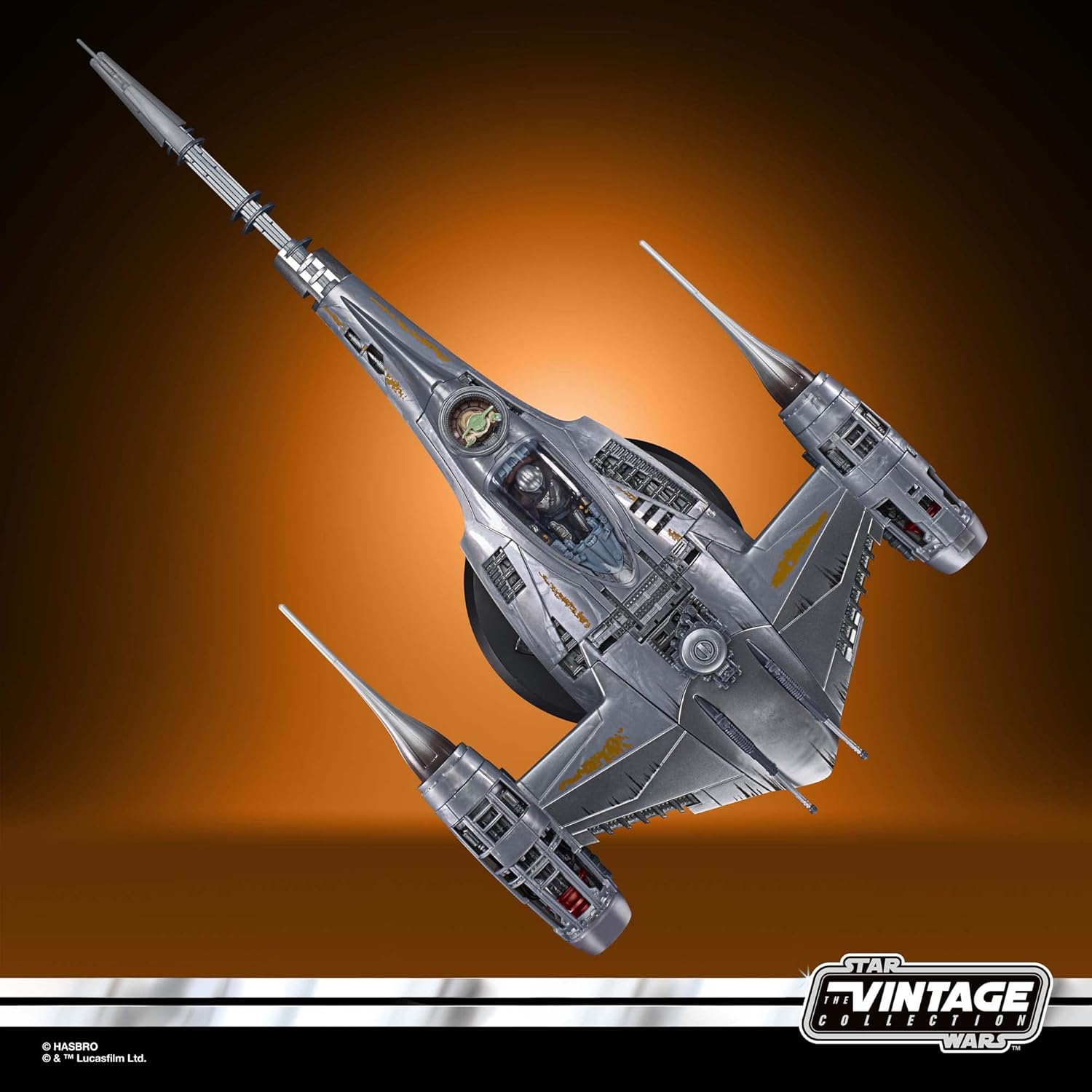 Hasbro Star Wars The Vintage Collection Mandalorian's N-1 Starfighter, Action-Figur (9,5 cm) und Fahrzeug zu The Mandalorian