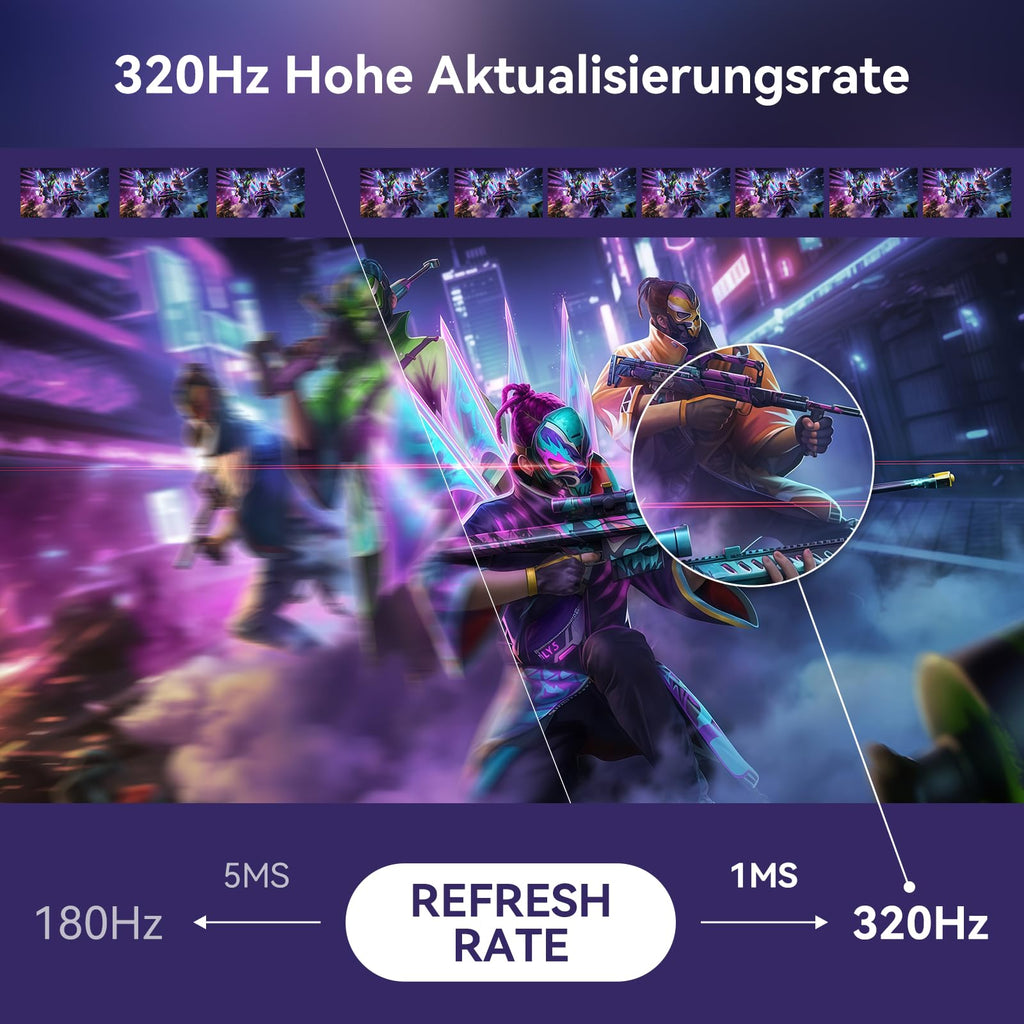 34 Zoll Ultrawide Curved Gaming Monitor, 165Hz, 1ms MPRT, UWQHD