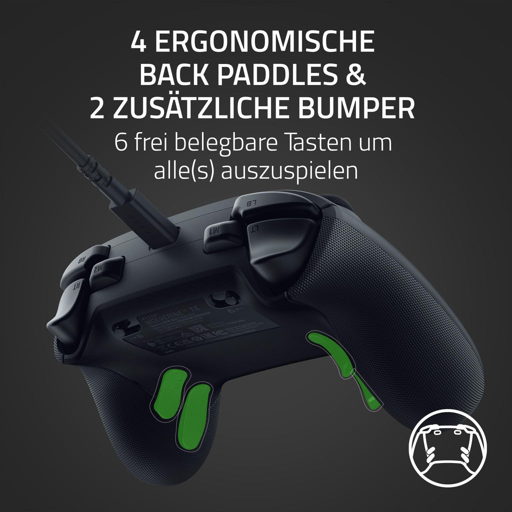 Razer Wolverine V3 Pro - Kabelloser Esports Controller für Xbox & PC (HyperSpeed Wireless, Mecha Tactile Action Buttons, Anti-Drift Hall Effect Analog Sticks, haptische Vibrationen) Schwarz