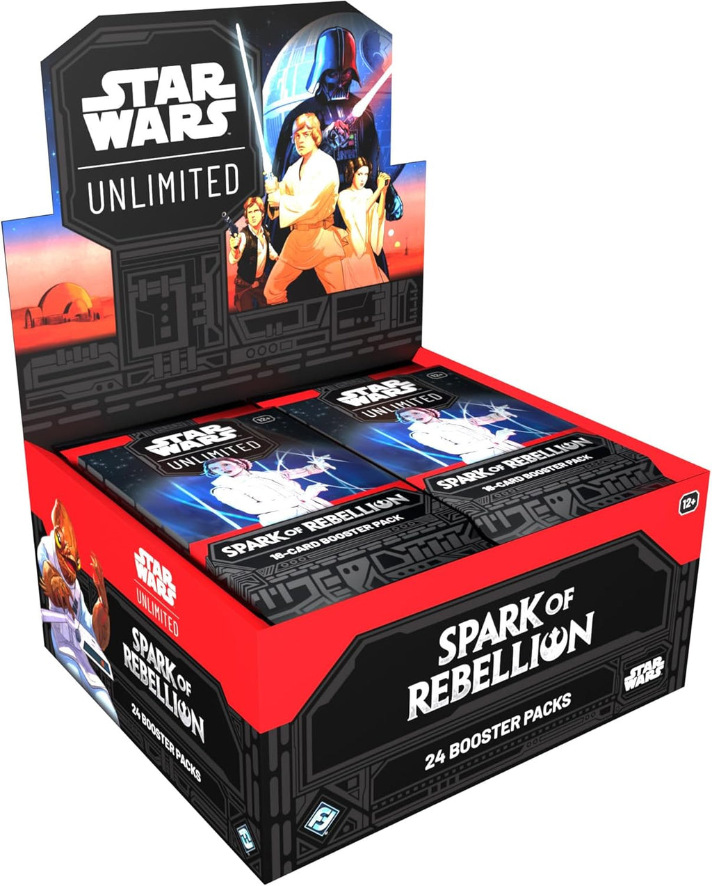 Star Wars: Unlimited TCG Spark of Rebellion Booster Display (24 Booster Packs) - Trading Card Game, Alter 12+, 2 Spieler, 20 Minuten, von Fantasy Flight Games, Englisch