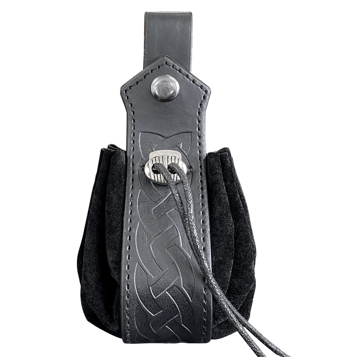 HiiFeuer Mittelalterliche Kunstledertasche mit Kordelzug, Retro, nordische Geldbörse, Vintage-Gürteltasche, Würfeltasche für LARP Ren Faire