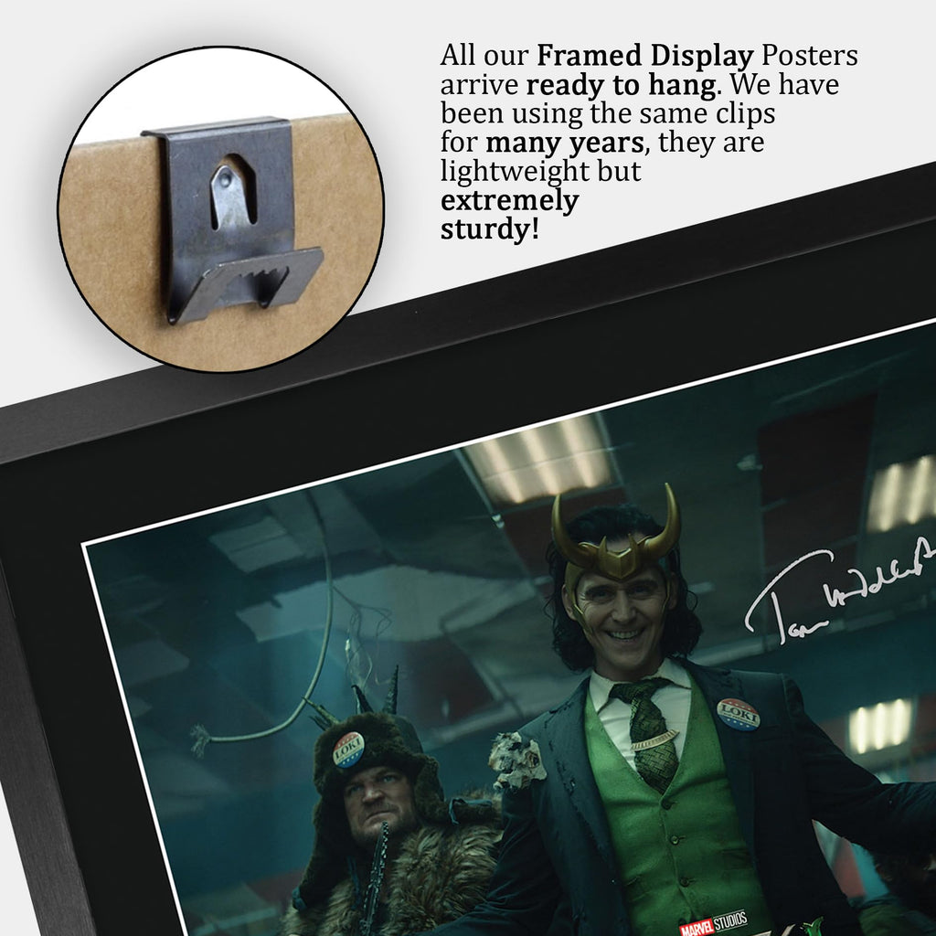 HWC Trading Loki Geschenke Gedrucktes Signiertes Autogramm Foto für Fans von Fernsehn Memorabilien - A3 Gerahmt