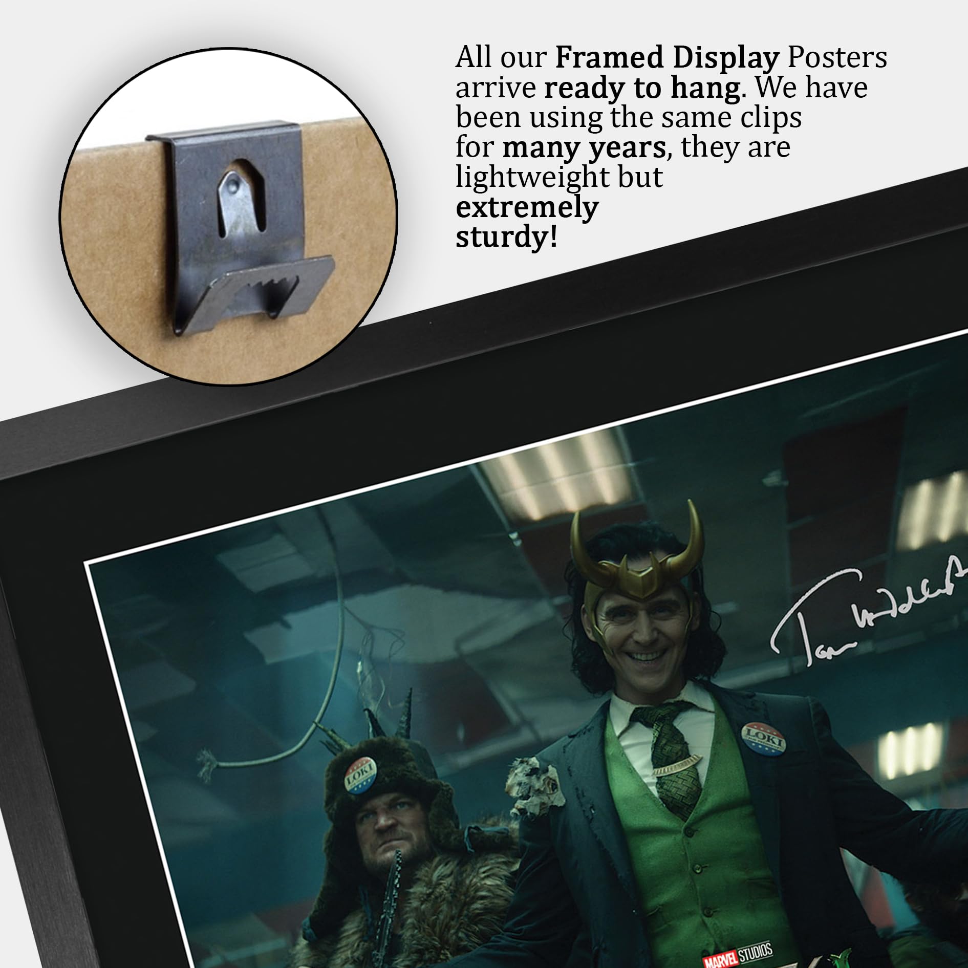 HWC Trading Loki Geschenke Gedrucktes Signiertes Autogramm Foto für Fans von Fernsehn Memorabilien - A3 Gerahmt