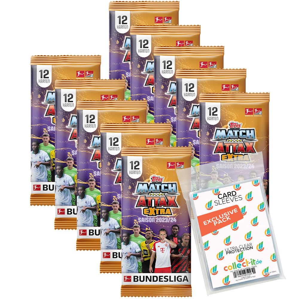 Topps Match Attax Trading Cards Bundle Champions League 25/26-10 Booster