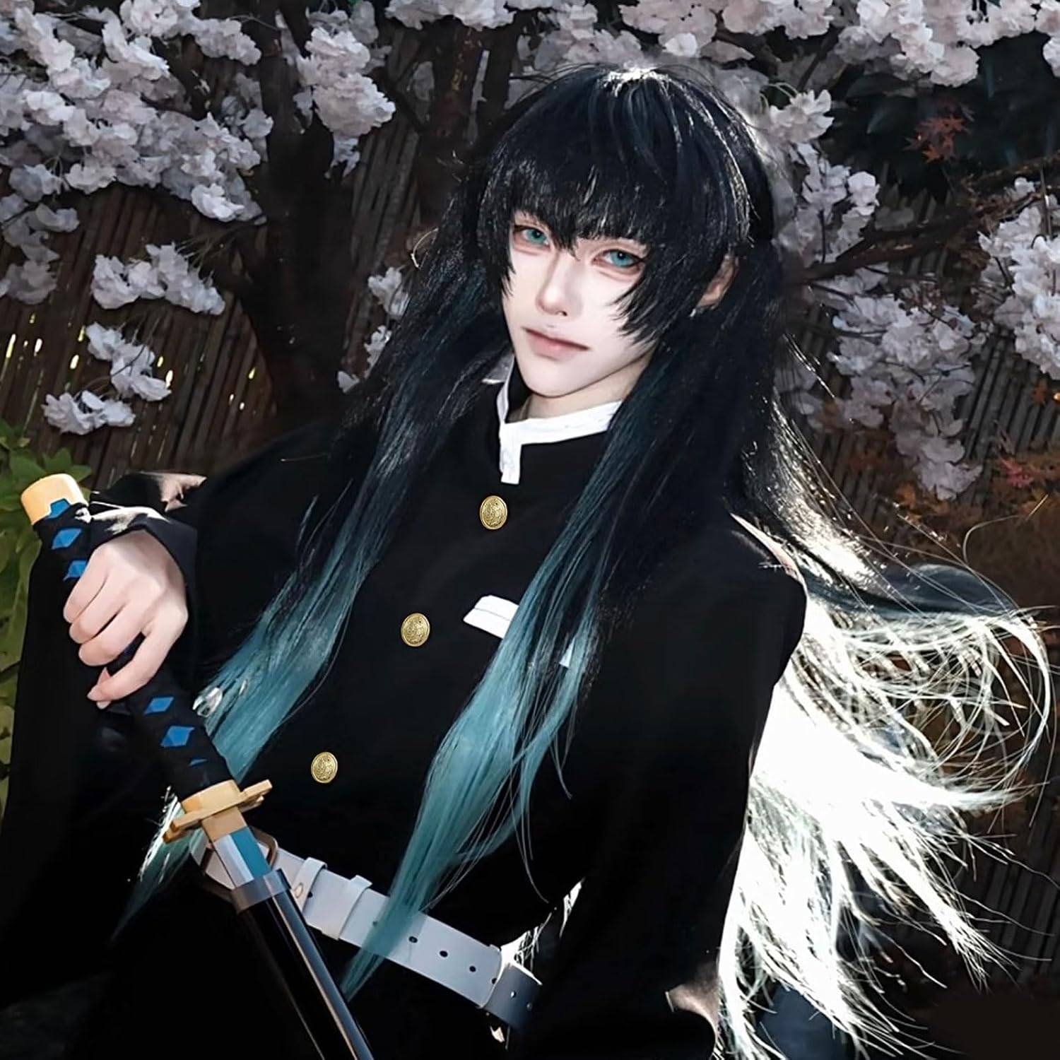 Bocguy Anime Cosplay, Giyuu/Shinobu/Mitsuri/Muichirou/Tanjiro/Nezuko/Zenitsu Anime Kostüm Erwachsene, Animecharakter Kimono Uniform für Karneval Halloween Cosplayparty AnimeConventions