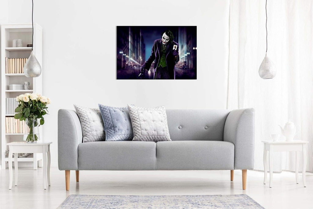 Panther Print Joker & Card Batman Canvas Print, 76.2 x 50.8 cm