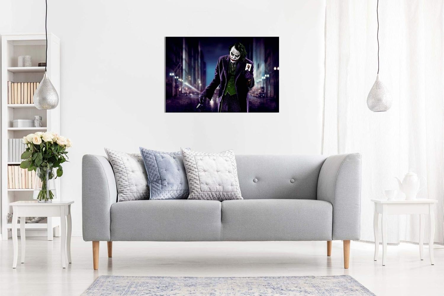 Panther Print Joker & Card Batman Canvas Print, 76.2 x 50.8 cm